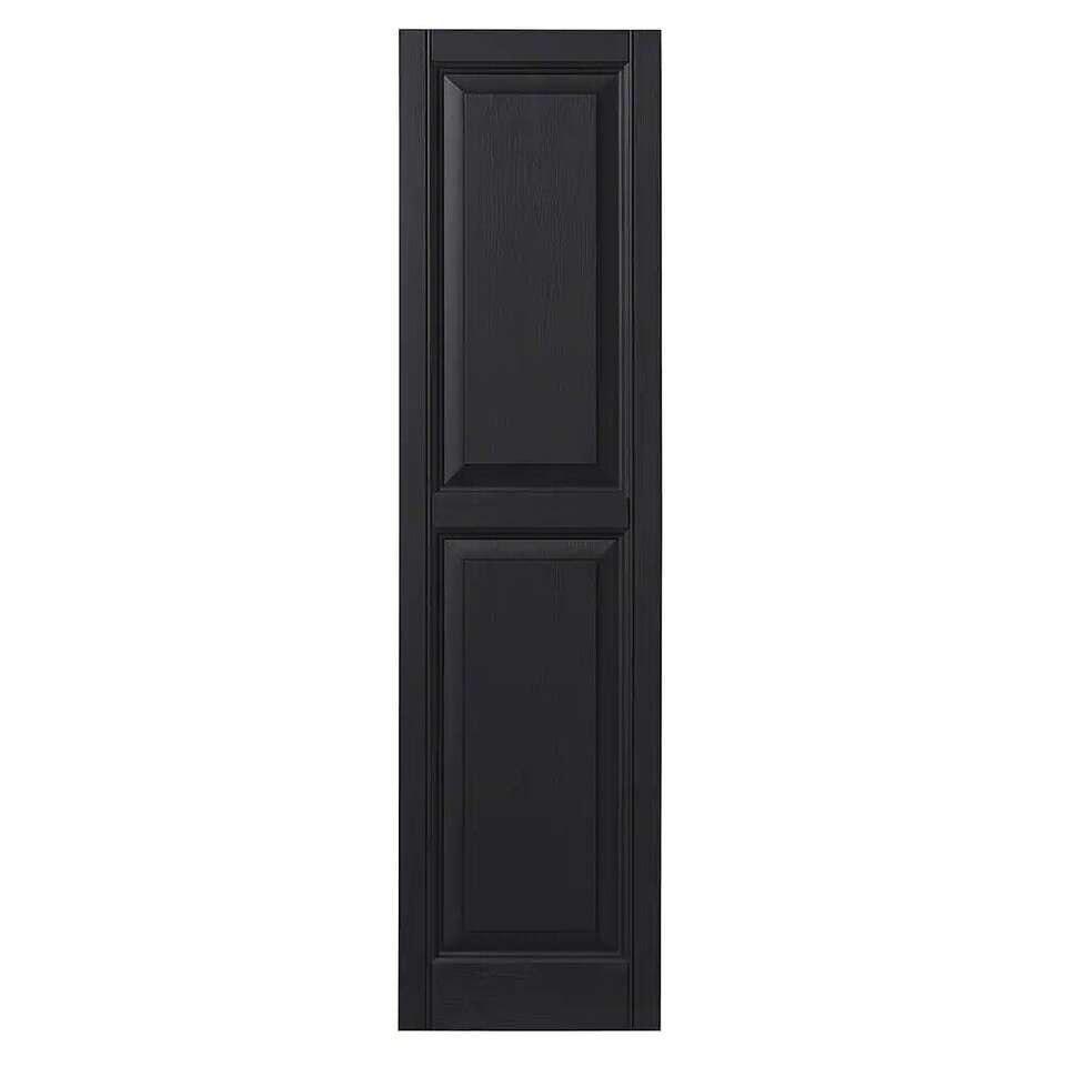 Ply Gem VINRP1563 33 Raised Panel Polypropylene Shutters Pair in Black