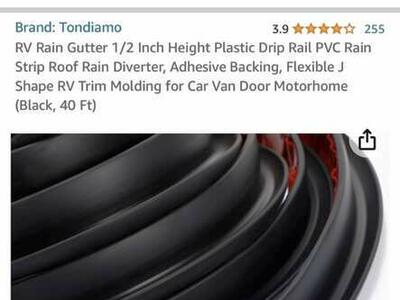 RV Rain Gutter W/ Adhesive