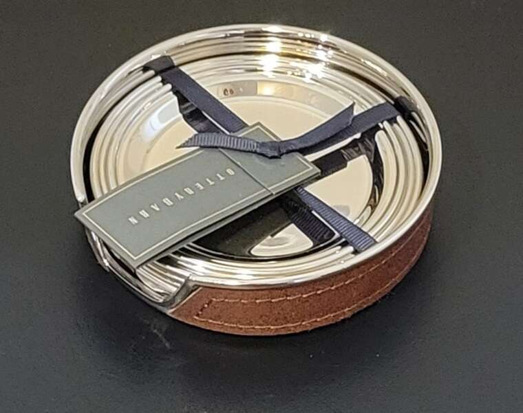 Silver Hudson Coasters (polished-nickel)