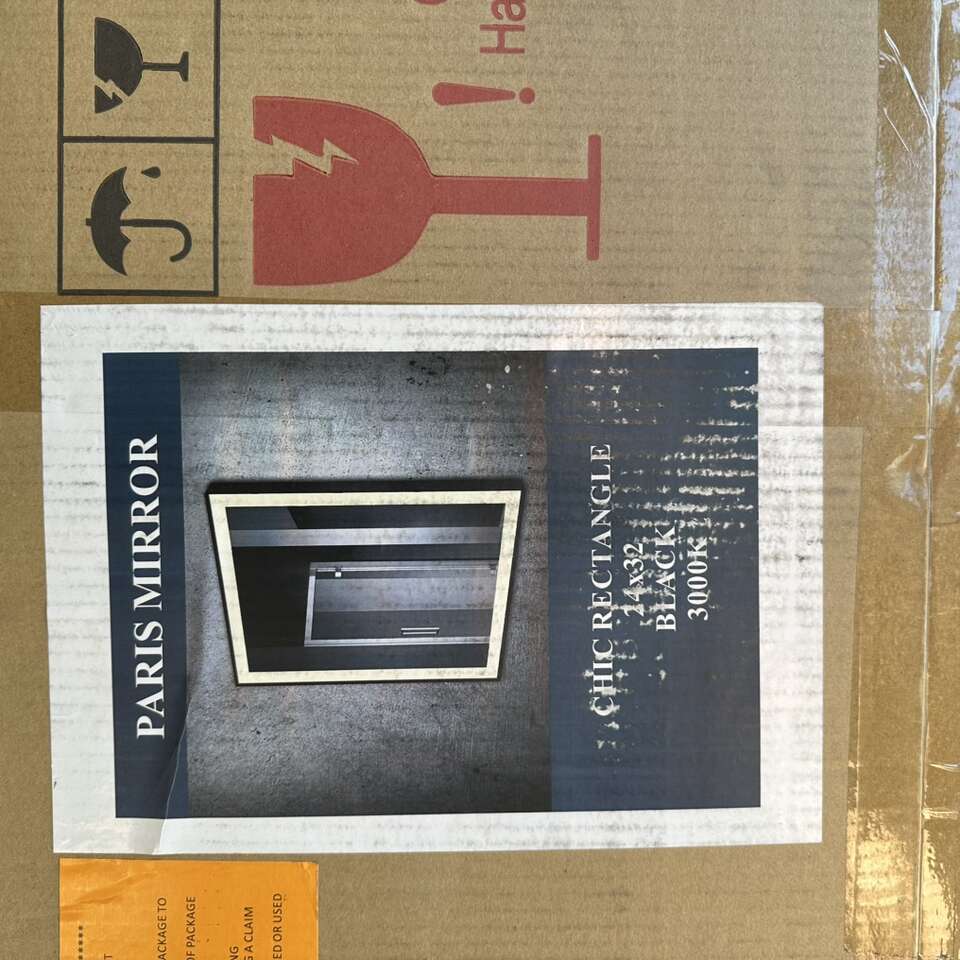 Brand New Paris Chic Rectangular Bathroom Mirror