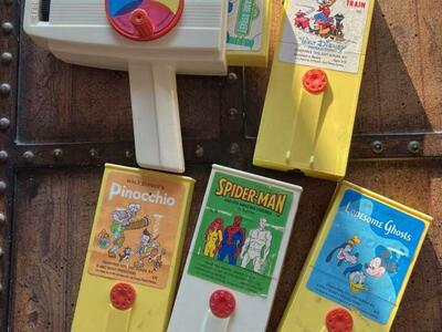 Vintage Fisher Price Movie Viewer Many Disney