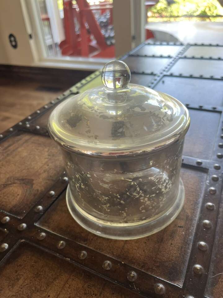 Crackle Glass Look Container