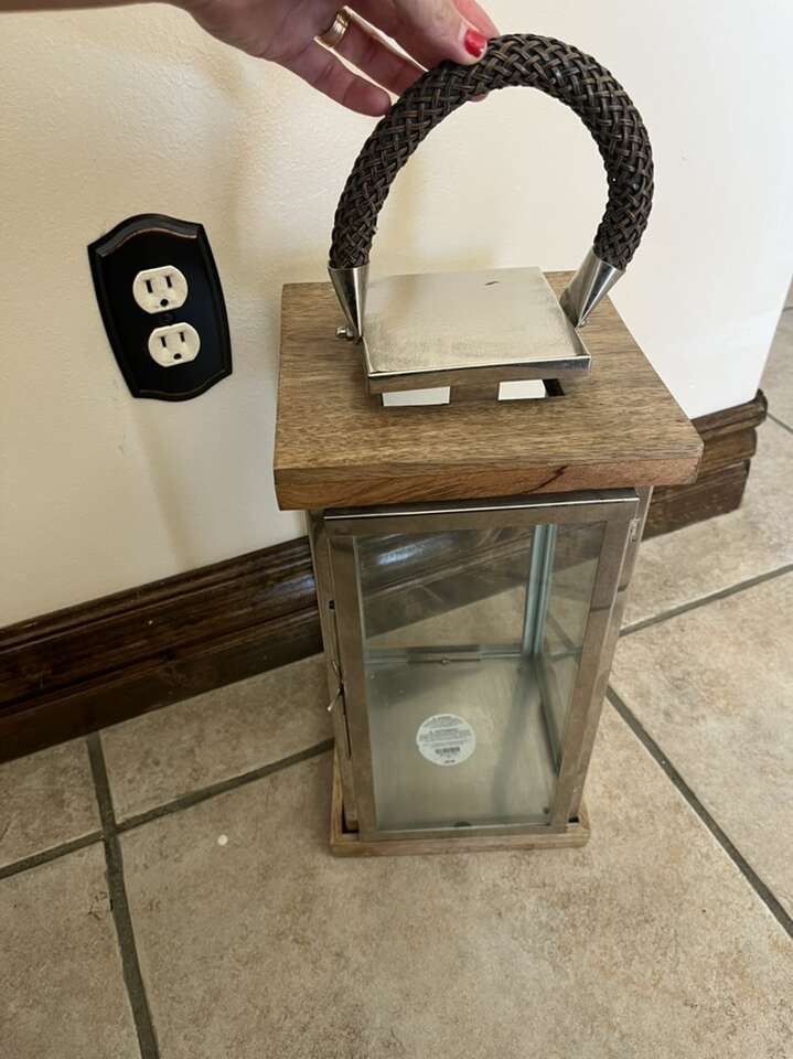 Large Glass And Wood Lantern Threshold Beand