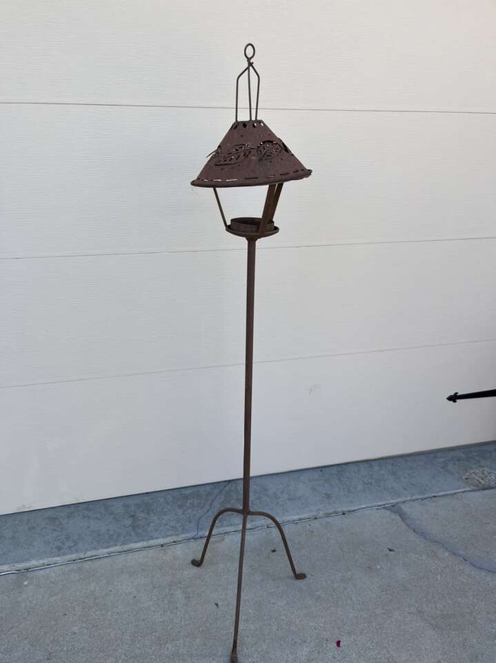 Tall All Metal Candle Holder 62 Tall