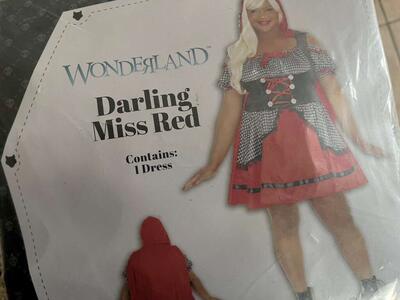 New Women's Plus Sized Red Riding Hood Costume XL