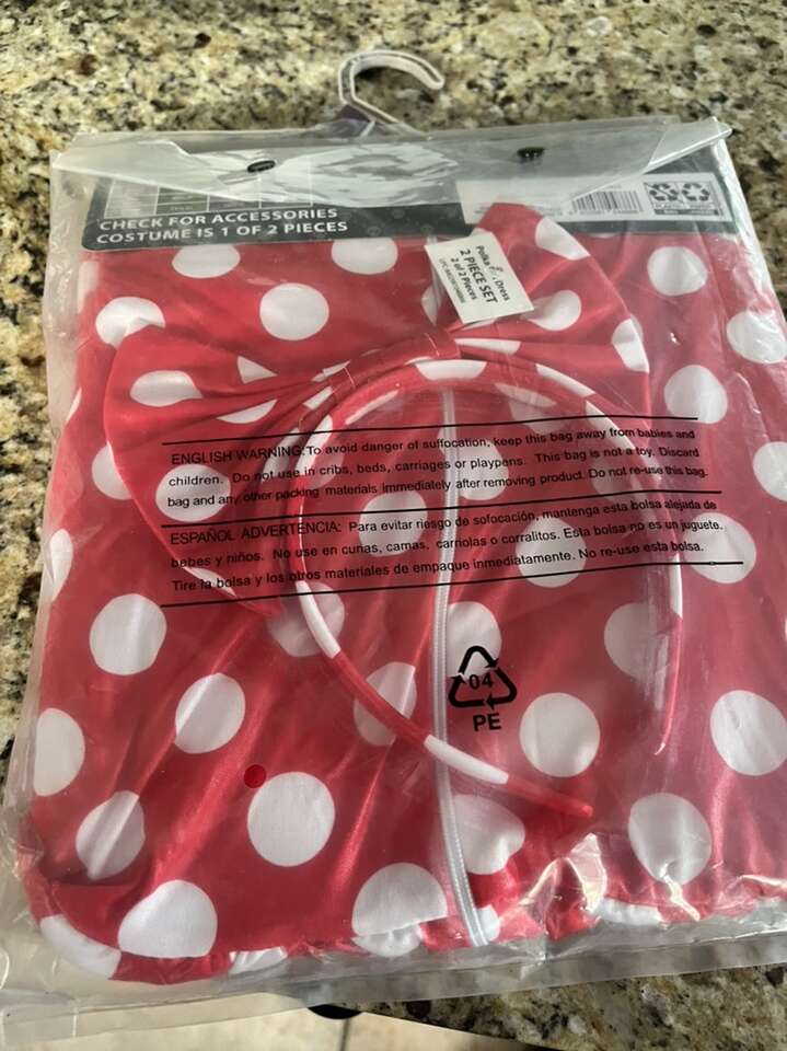 New In Package Minnie Mouse Plus Sized Costume 2XL