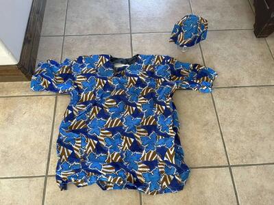 Men's Handmade In Africa Shirt XXL Or XL With Hat