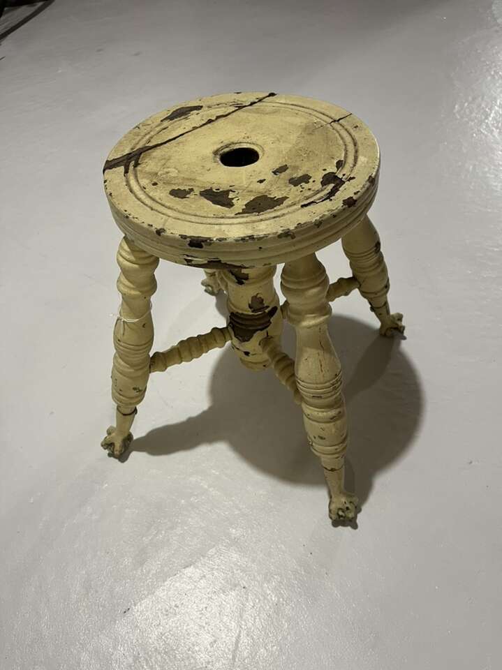 Antique Yellow Stool