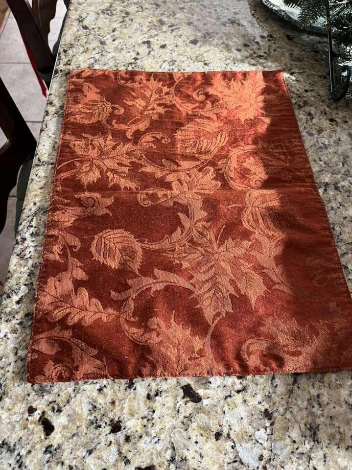 Set Of Fall Rust Colored Placemats (8)