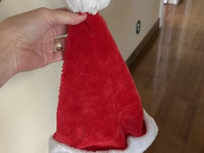 Vintage Santa Hat one size red/white