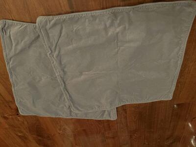 Euro Shams Set Of 2 Baby Blue Velvet