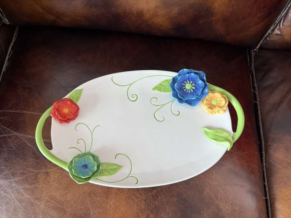 Grasslands Road Poppy Platter Serving Dish