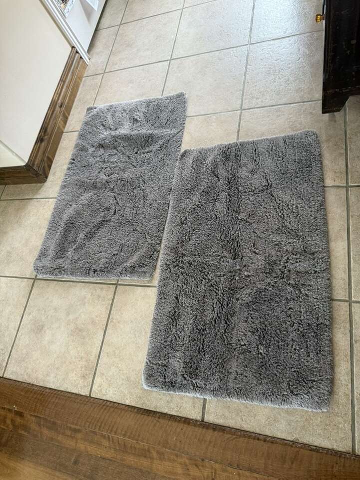 Thick Plush Long Gray Rugs $15 Each