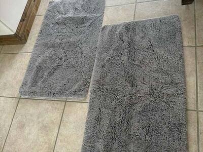 Thick Plush Long Gray Rugs $15 Each
