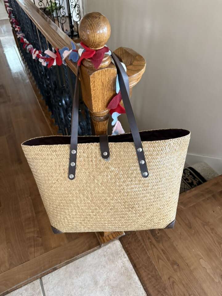 Large Wicker Basket Bag Made In Thailand 18L 14T