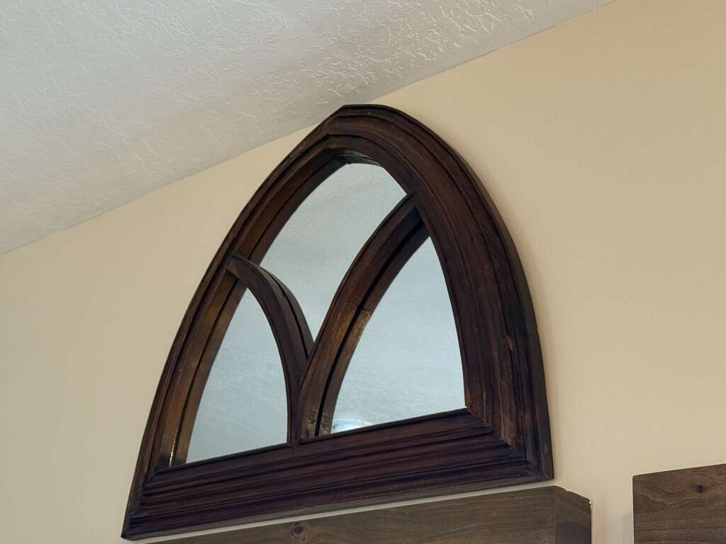 Tall European Style Wood Trimmed Mirror 29 T 33 W