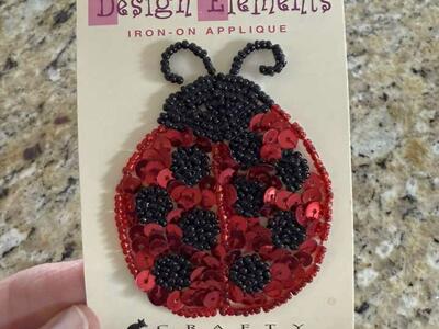 Vintage Ladybug Iron On applique 3