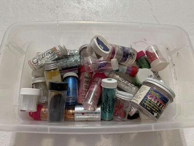 Whole Bin Full Of Scrapbooking Glitter $15 All