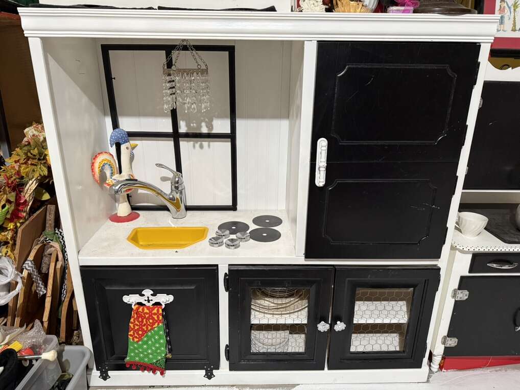 Large Play Kitchen Black And White Handmade