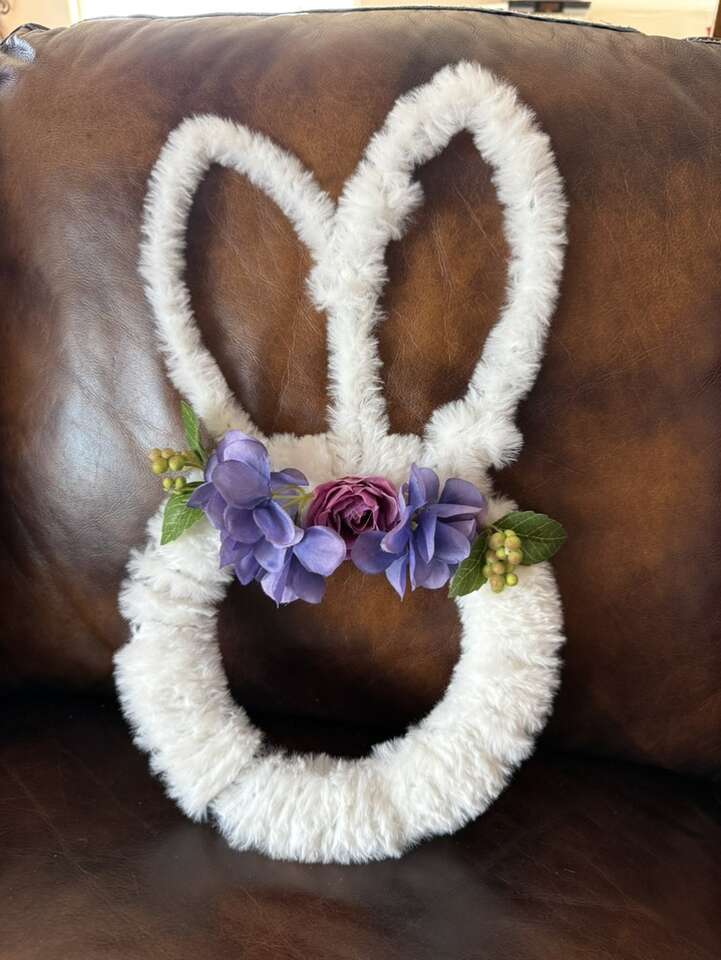 Fluffy Bunny Easter Decoration
