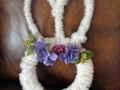 Fluffy Bunny Easter Decoration