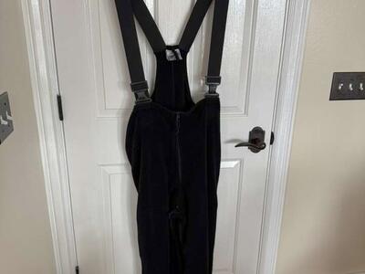 polartec black fleece bibs xl long unisex