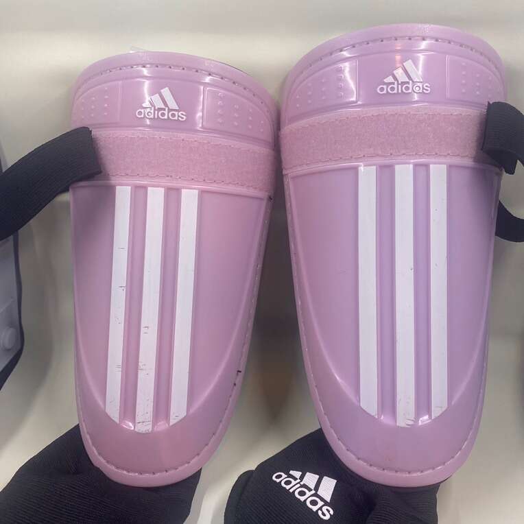 Pink Large Adidas Shin Guards Soccer Futbol