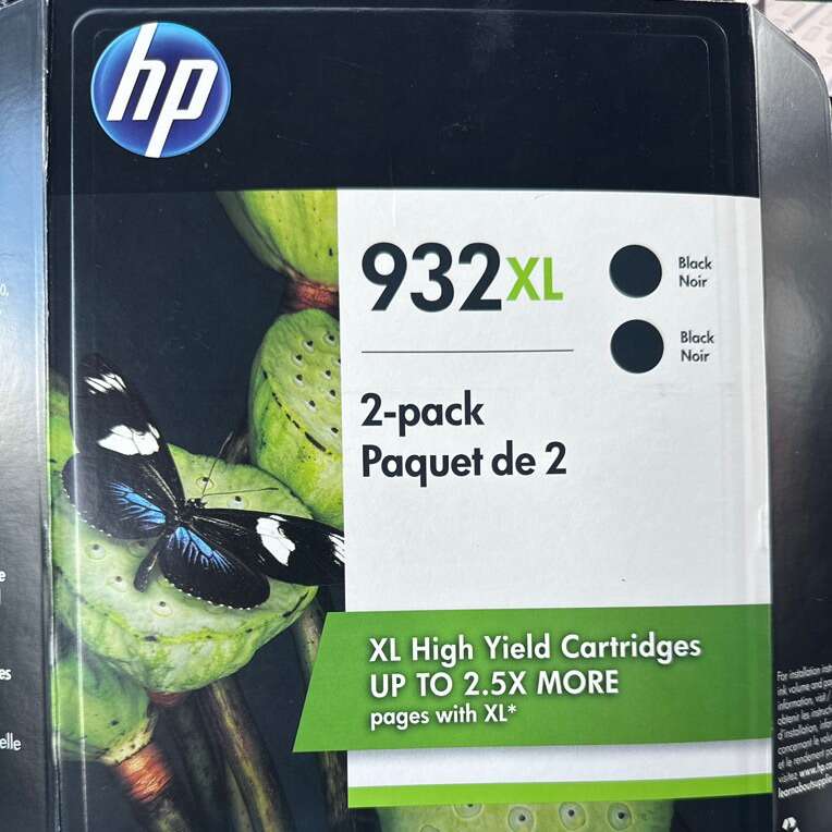 HP 932 XL New Ink 2 Pack Black 932XL