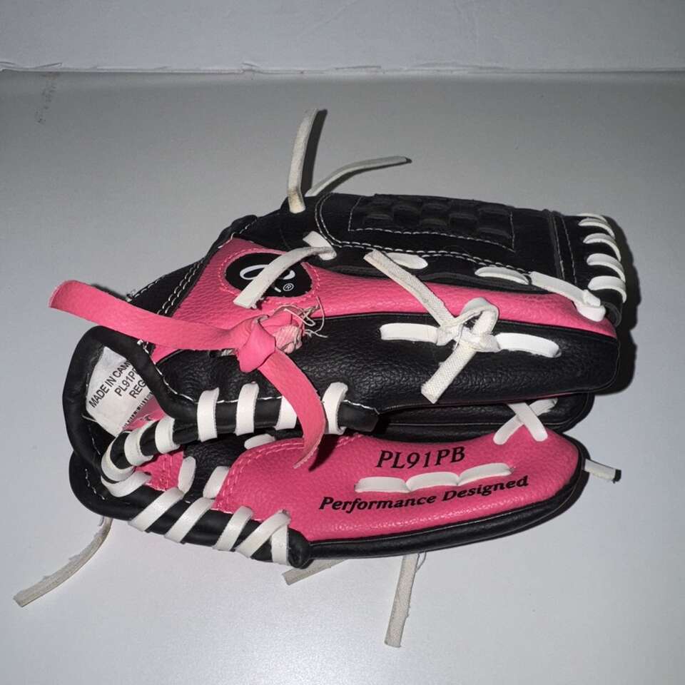 Rawlings 9” Baseball Glove Model PL91PB Pink Kids