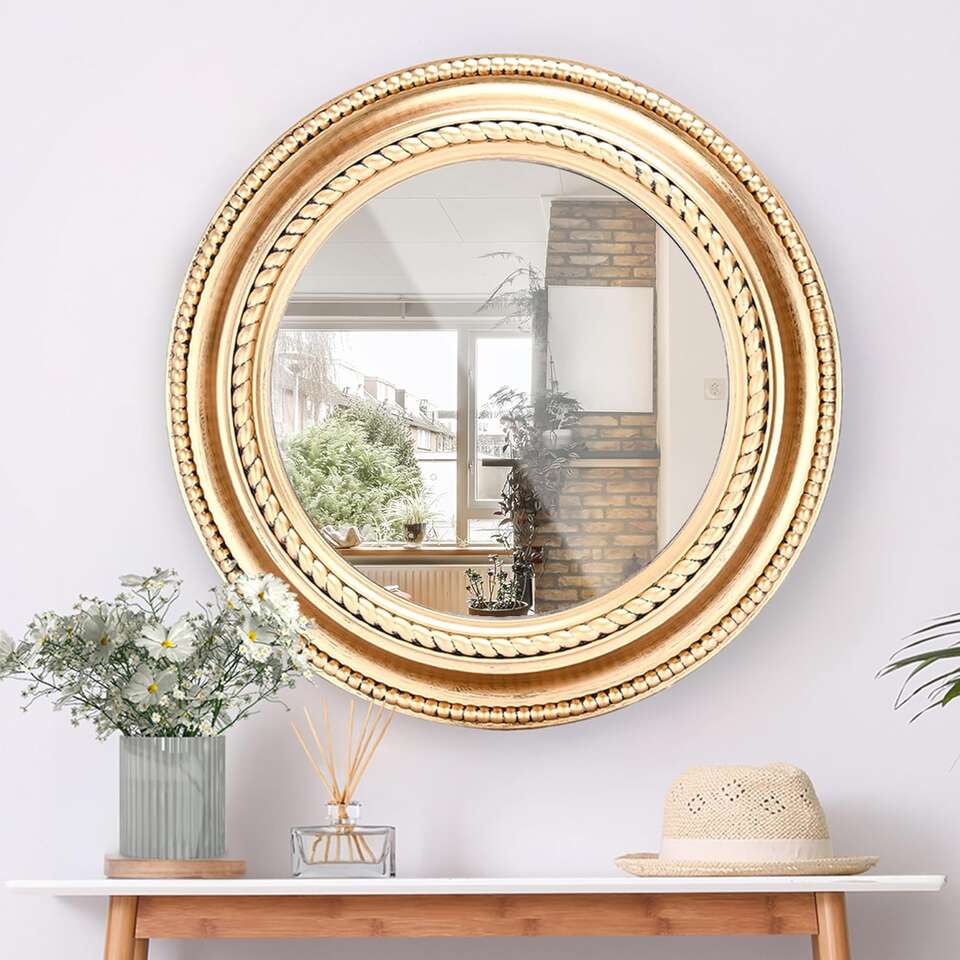 Hamilton Hills 20 inch Round Mirror - Rustic Circular Farmhouse Mirror - Elegant and Versatile Home Decor