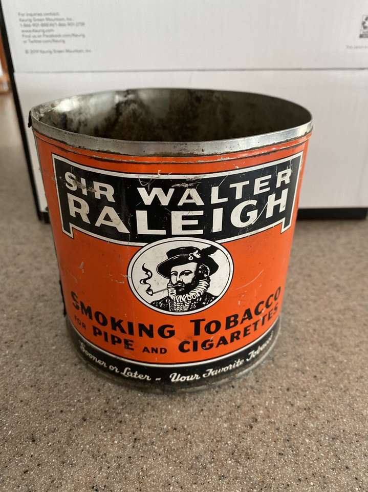 Sir Walter Raleigh Tobacco Can