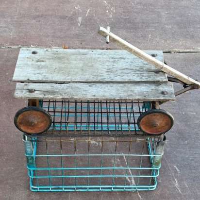Antique Wooden Toy Wagon