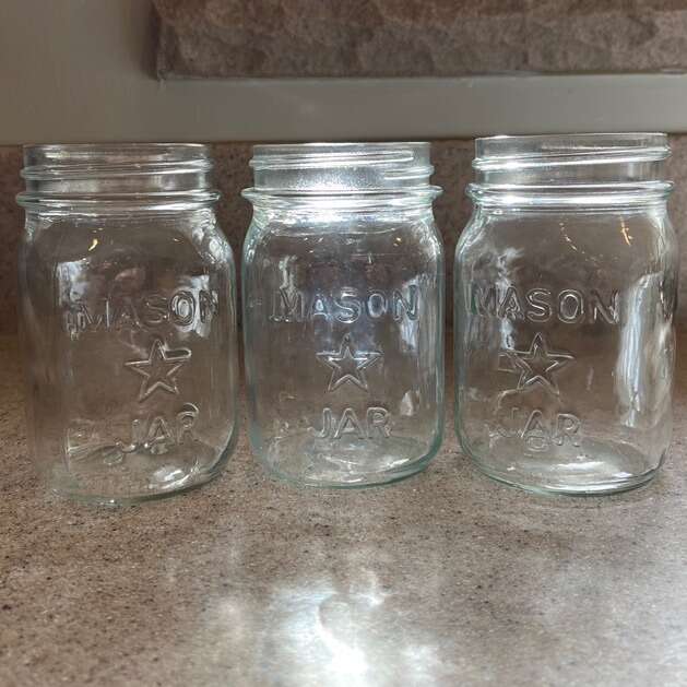 3 - Pint Mason Star Jars