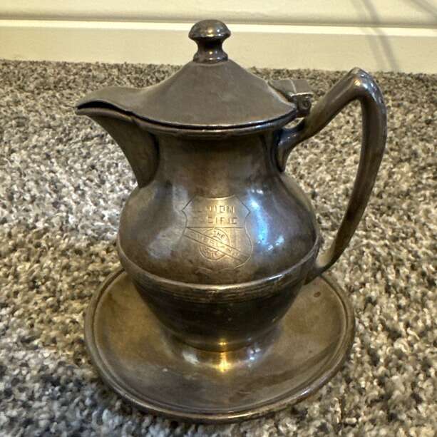 Union Pacific Overland Railroad Syrup Pitcher