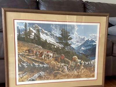 Paul Calle “When Trails Cross” framed print