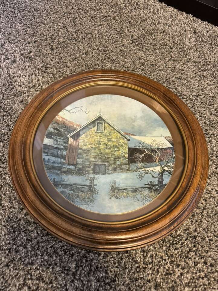 Eric Sloane Decorative Plate in frame