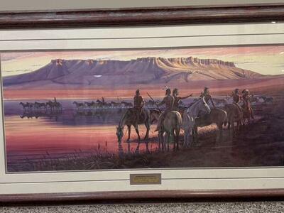 Raiders Rendezvous at Square Butte - Zabel Print