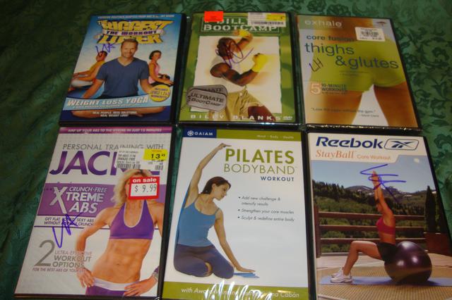 6 Really Great Exercise / Work-Out DVDs -Pilates, Stayball, Xtreme Abs etc