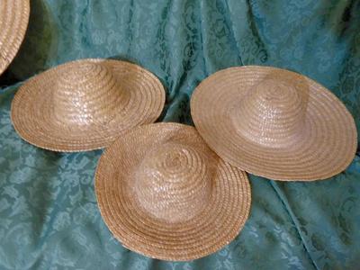 Assorted Sizes Of Really Cute Straw Hats For Fun Crafts Projects And Or Door Or Wall Decor