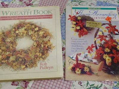 Set Of 2 Great Vintage Books-The Wreath Book And Flower Arranging Country Style Books