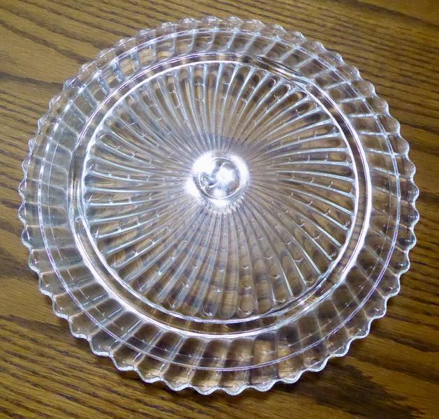 Vintage Clear Glass Crystal Pastry / Cake Dish Tray- Great For Tea Parties / Easter, Thanksgiving / Christmas