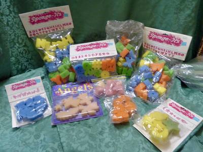 'Sponge Its' Art Sponges in Various Shapes For Fun Craft Painting Great Fun For The Children To Use!