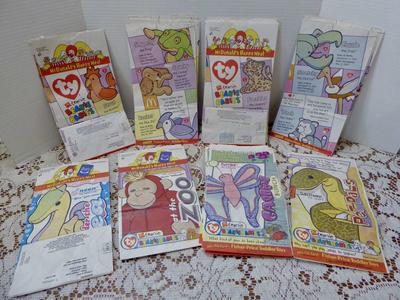 28 Collectible McDonalds Ty Teenie Beanie Babies Packaging Sacks From The Years 1999 - 2000