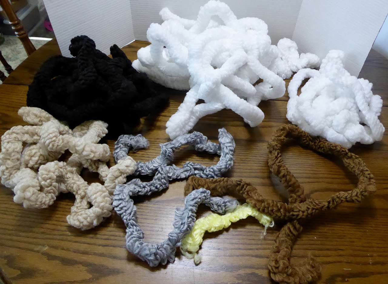 A Lot of a Fuzzy Type Chenille Type Material- Over 625 Inches Total For Making Fun Crafts
