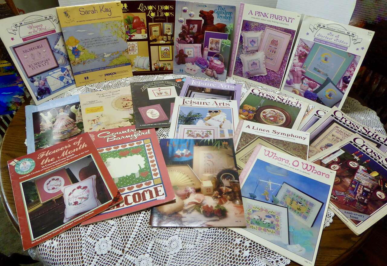 Several Really Fun And Unique Vintage Embroidery / Cross Stitch And More Booklets And Magazines