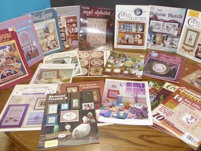 Several Really Fun Vintage Cross Stitch And Embroidery Booklets With Patterns And Instructions - Several Are Vintage