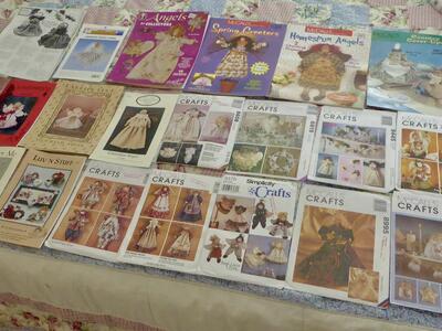 Several Angel Doll Sewing Craft Patterns To Make With Fabric For Christmas Or Year Round Decor