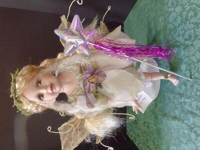 Beautiful Whimsical 21 Inches Tall Fairy / Angel Doll By Duck House Heirloom Dolls Holding A Wand For Fun Decor