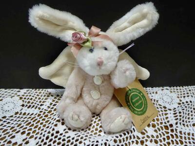 Fully Jointed 8 In. Tall Collectible Stuffed Boyds Bear - Friends Pink/White Easter Angel Bunny Rabbit Doll W/ Wings- Tags