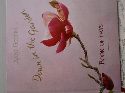 DOWN IN THE GARDEN BOOK OF DAYS BY ANNE GEDDES - ART JOURNAL / CALENDAR -HARDBACK BOOK